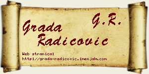Grada Radicović vizit kartica